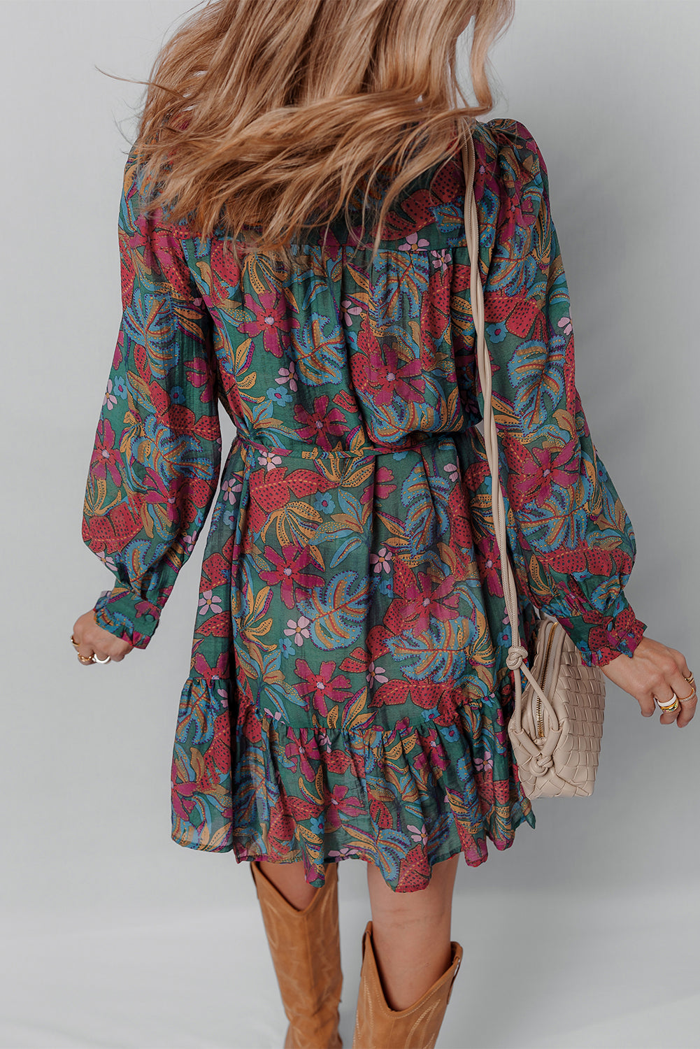 Vestido floral verde