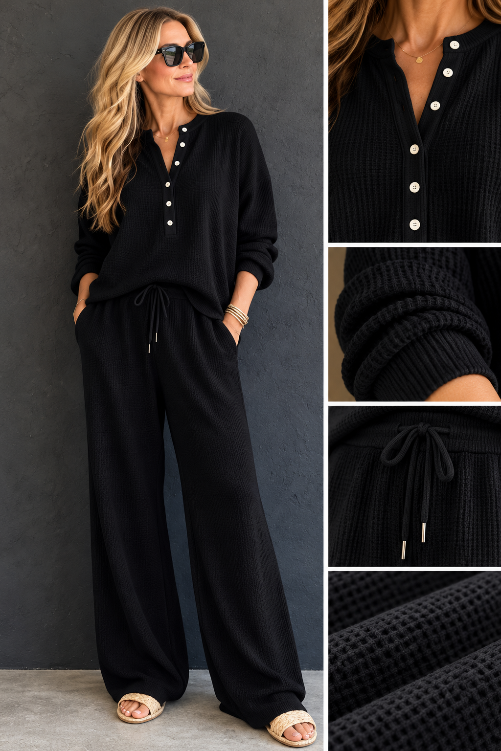 Conjunto de punto gofre