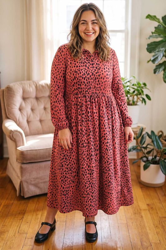 Vestido leopardo rojo