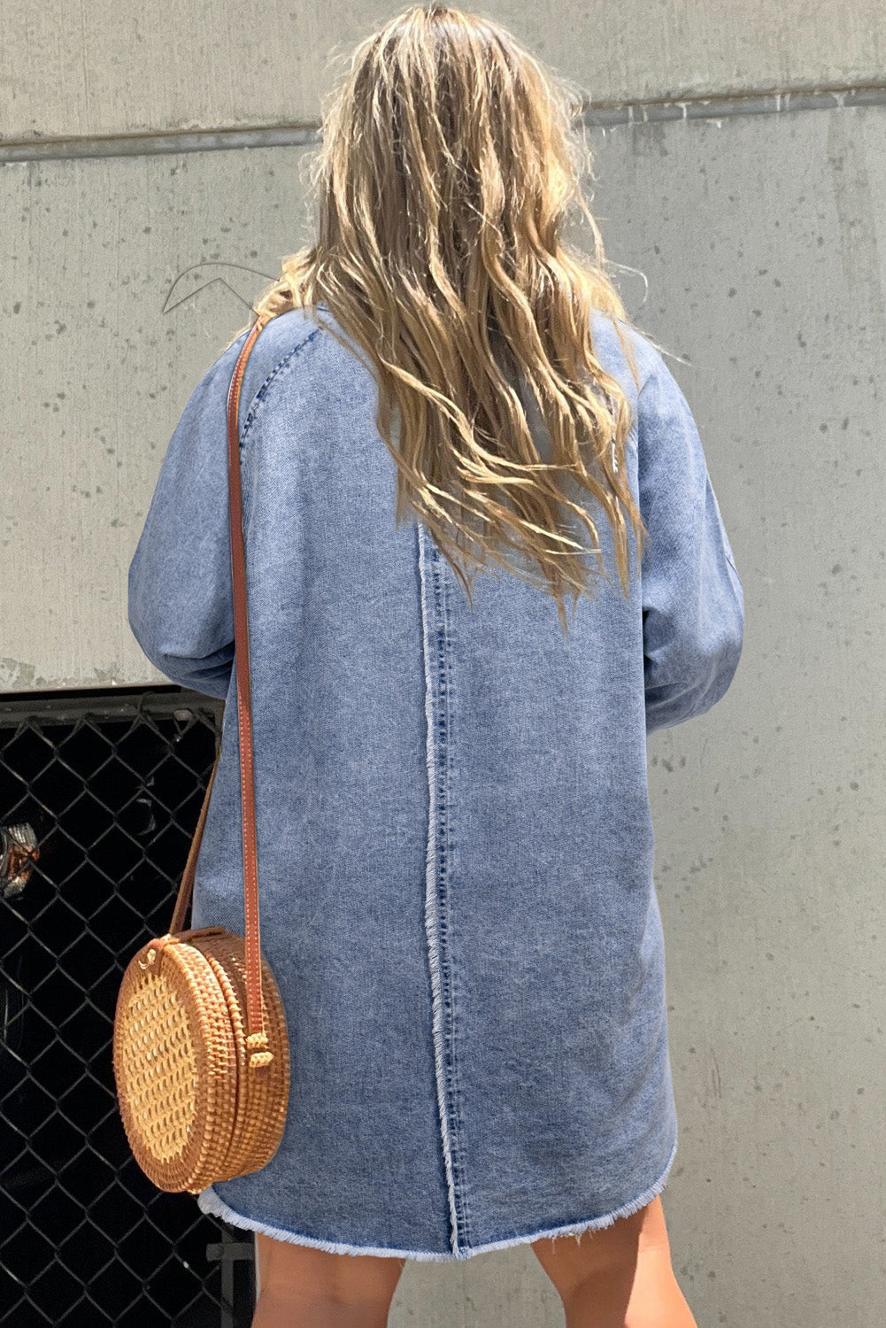 Vestido Vaquero Azul con Botones