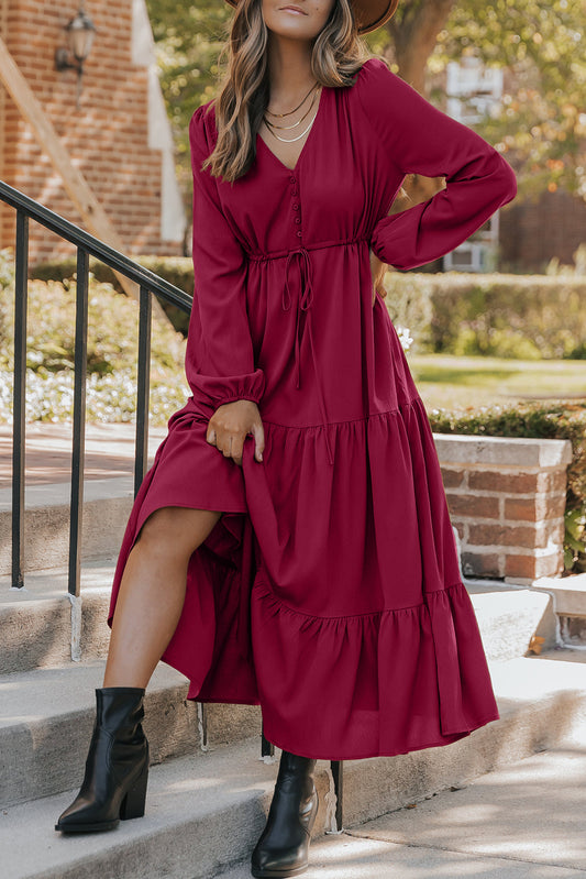 Vestido burdeos