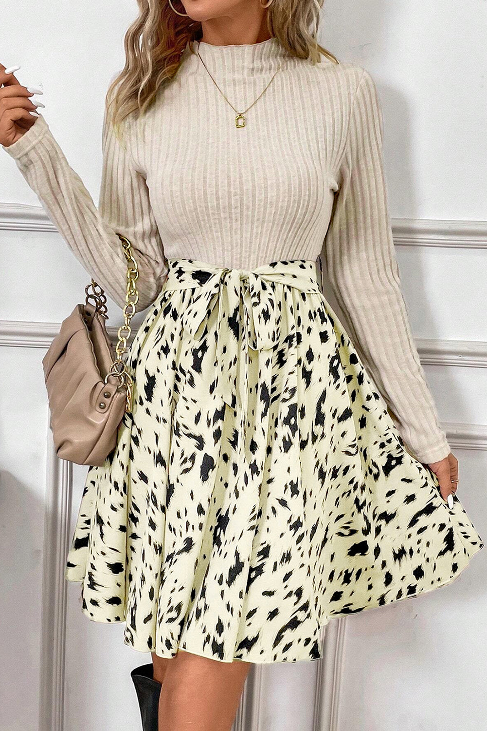 Vestido combinado