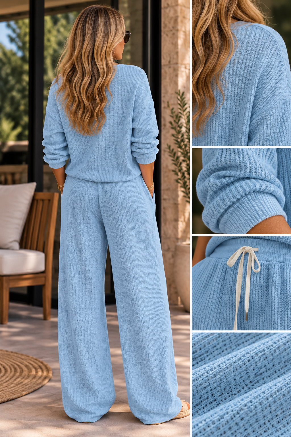 Conjunto de punto gofre