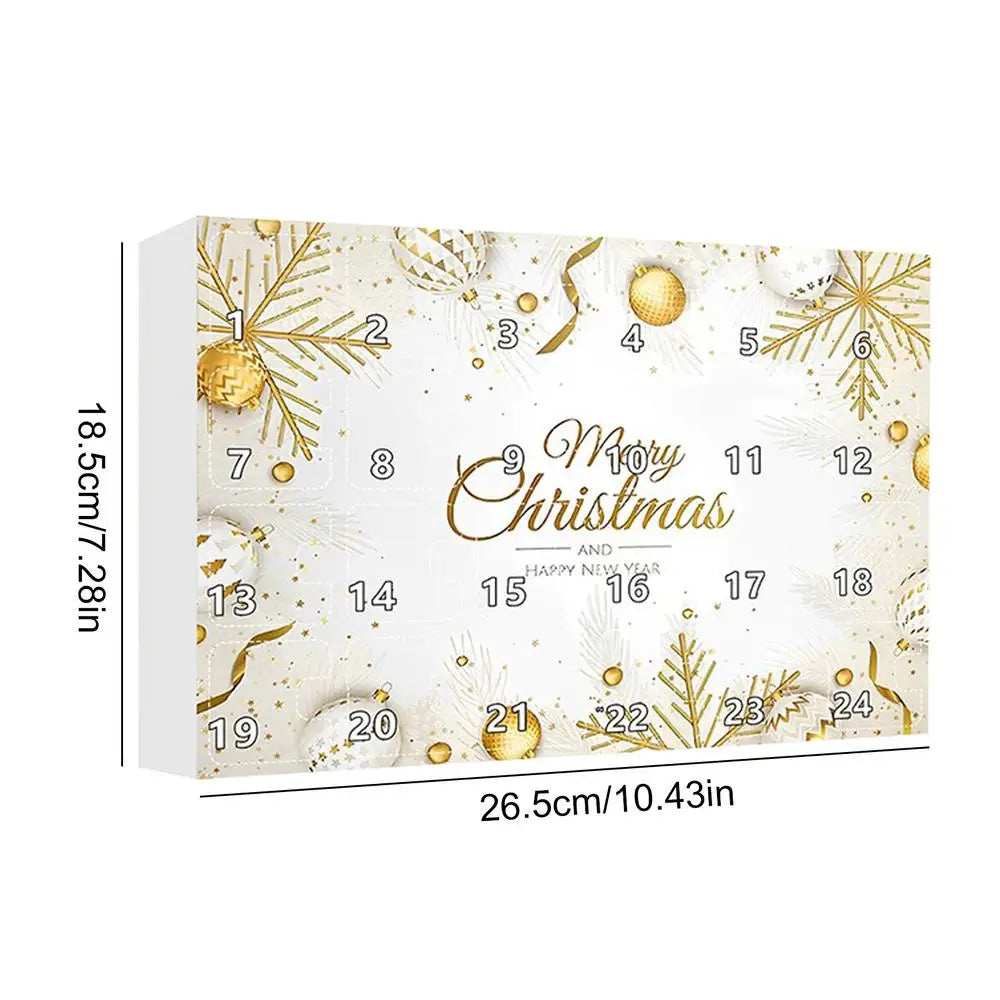 Calendario de Adviento de bisutería dorada BB Bellezachic con 24 días de accesorios brillantes y elegantes.
