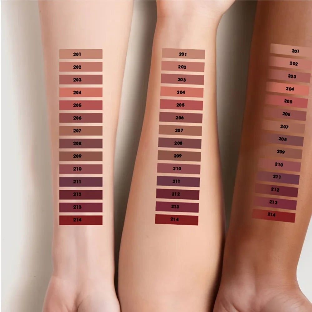 Conjunto de 7 perfiladores de labios BB Bellezachic con sacapuntas, en diversos tonos, para definir y realzar los labios.