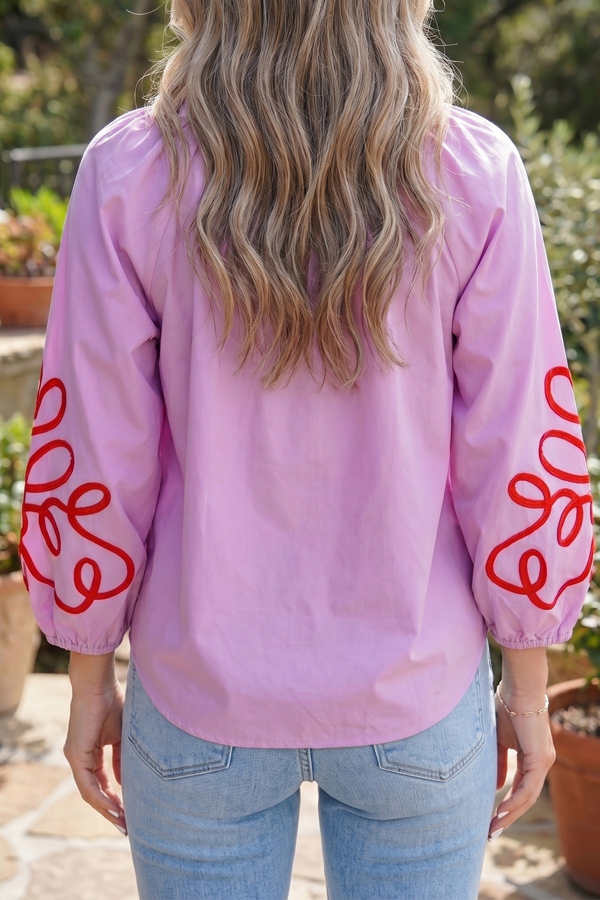 Blusa con contraste