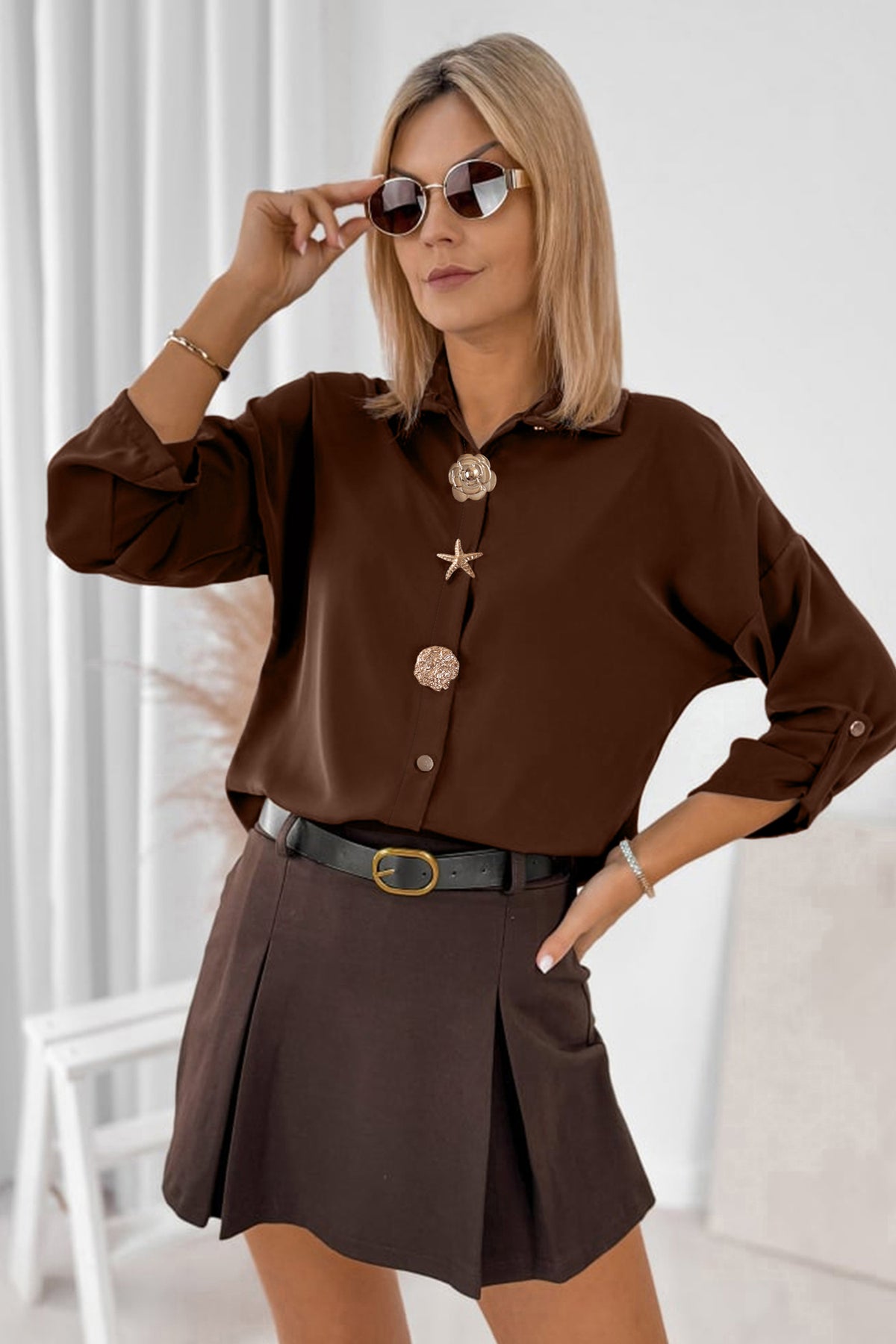 Camisa café