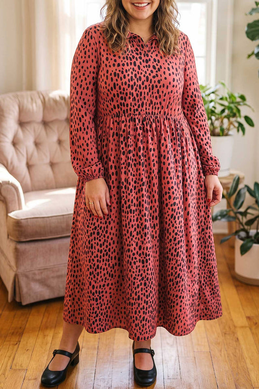 Vestido leopardo rojo
