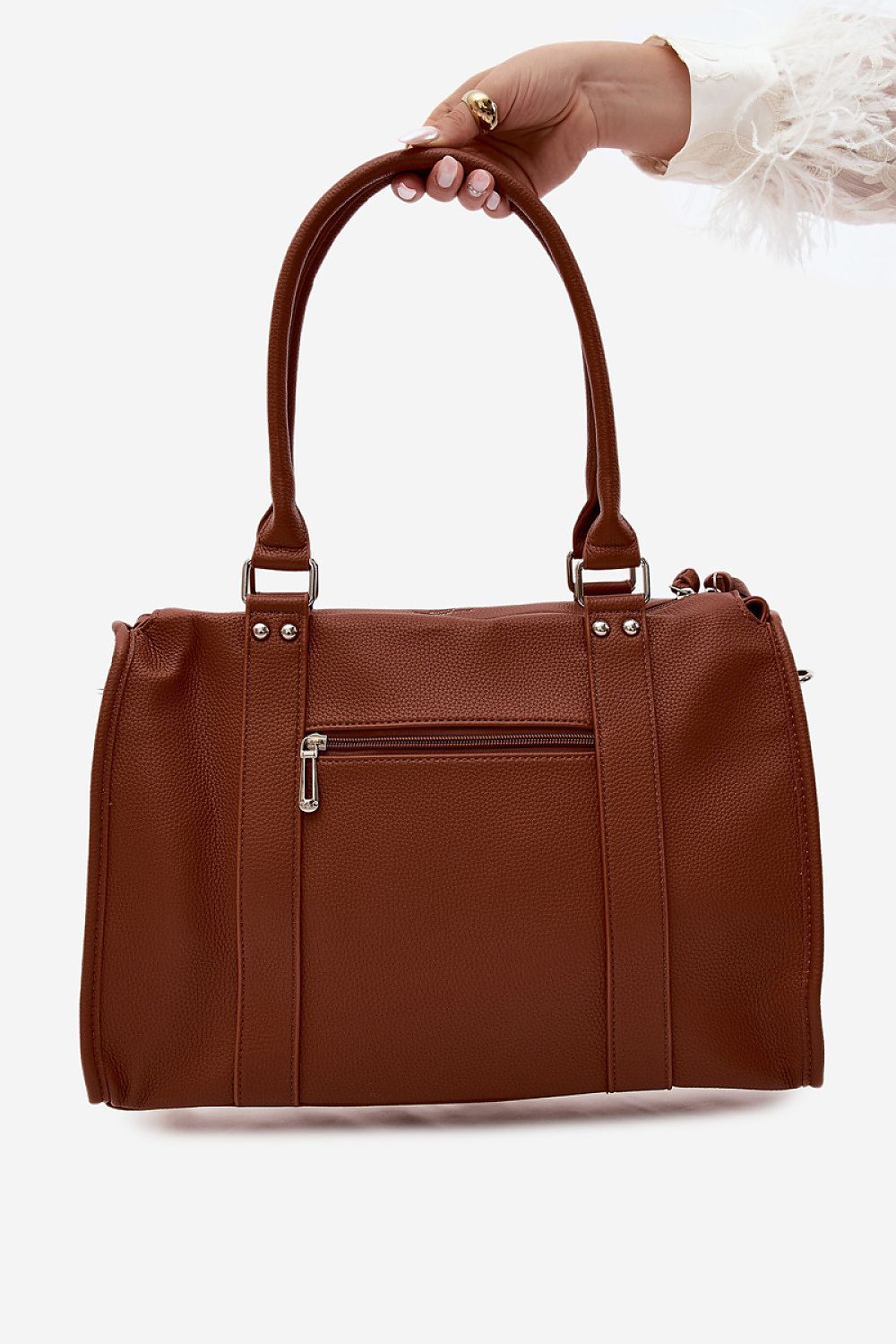 Bolso shopper de polipiel negro de la marca Step in Style con correa desmontable y diseño elegante.