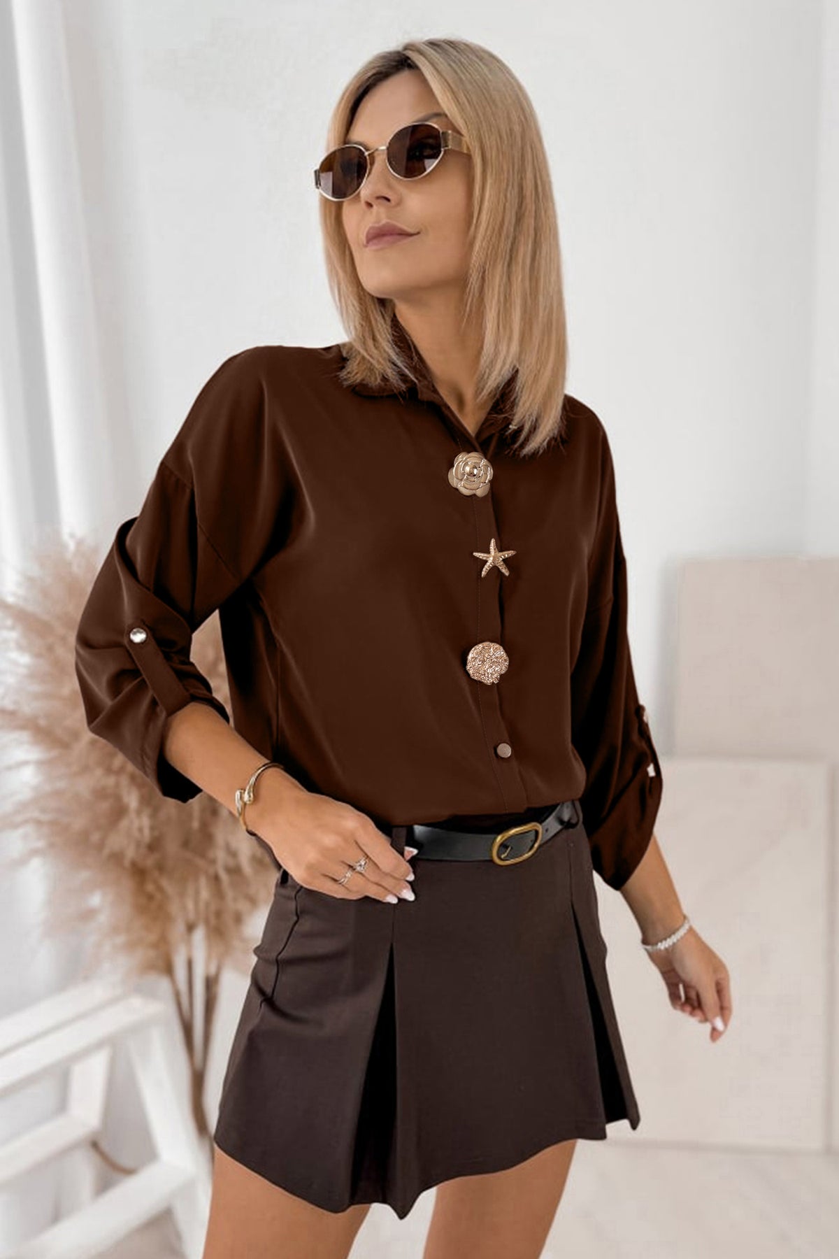 Camisa café